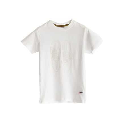 White - Front - Superga Childrens-Kids Shoes T-Shirt