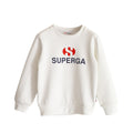 White - Front - Superga Childrens-Kids Logo Sweatshirt