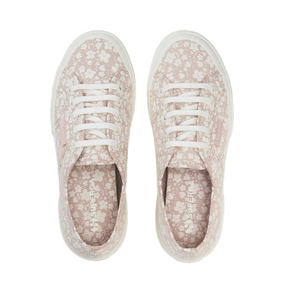 White Avorio-Pink Skin - Lifestyle - Superga Womens-Ladies 2750 Flower Trainers