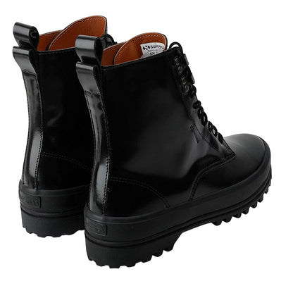 Total Black - Back - Superga Womens-Ladies 3341 Alpina Box Leather Ankle Boots