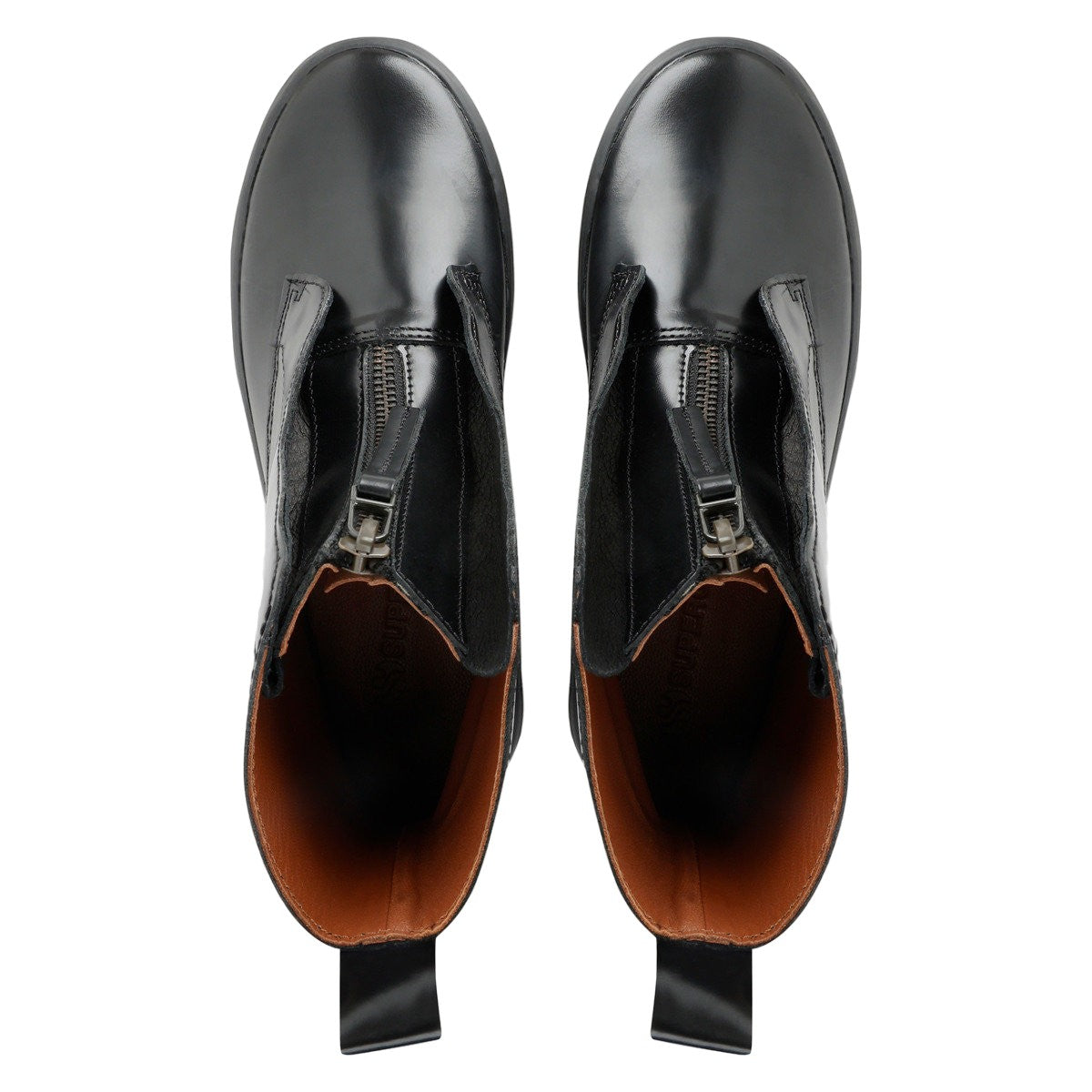 Total Black - Lifestyle - Superga Womens-Ladies 3342 Alpina Box Calf Leather Zip Ankle Boots