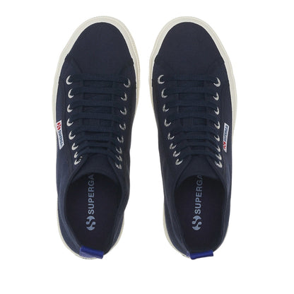 Navy-Spectrum Blue-Avorio - Lifestyle - Superga Unisex Adult 2750 Cotton Mid Cut High Tops