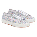White-Pink Melon - Front - Superga Womens-Ladies 2750 Little Flowers Trainers