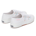White-Pink Melon - Back - Superga Womens-Ladies 2750 Little Flowers Embroidered Trainers