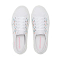 White-Pink Melon - Side - Superga Womens-Ladies 2750 Little Flowers Embroidered Trainers