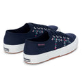 Navy-Fuchsia Pink-Blue - Back - Superga Womens-Ladies 2750 Little Flowers Embroidered Trainers