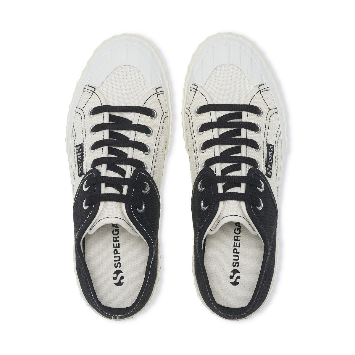 Black-Blue-Orange - Side - Superga Womens-Ladies Colour Block Trainers