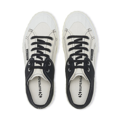 Black-Blue-Orange - Side - Superga Womens-Ladies Colour Block Trainers