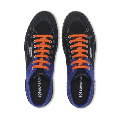 White Avorio-Black-White - Side - Superga Womens-Ladies Colour Block Trainers