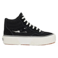 Black-White Avorio - Lifestyle - Superga Womens-Ladies 3141 Revolley Swallowtail Ripped Mid Cut Trainers