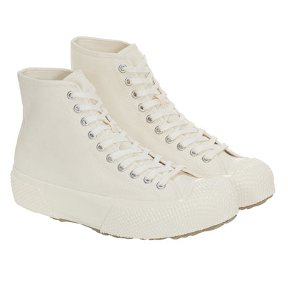 White Mastice - Front - Superga Mens 2435 Milspec Cotton Canvas High Tops