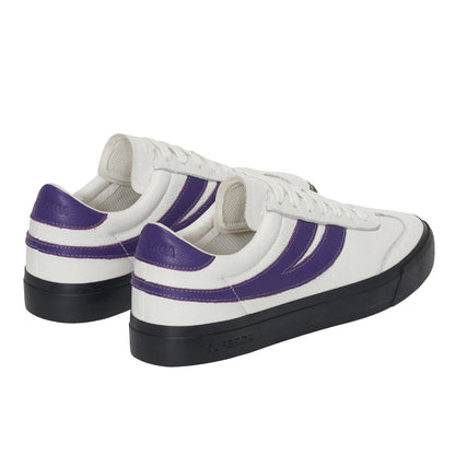 White Avorio-Purple-Grey-Black - Lifestyle - Superga Unisex Adult 4834 Club S Swallow Contrast Detail Vegan Leather Trainers