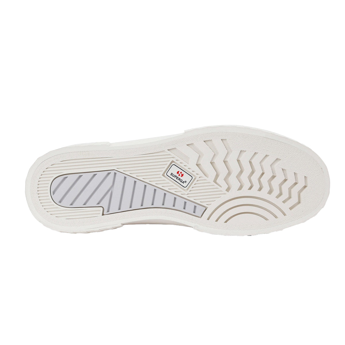 Grey Silver-Avorio - Side - Superga Womens-Ladies 2696 Stripe High Tops