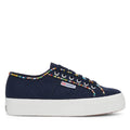 Navy-Multicoloured - Front - Superga Womens-Ladies 2740 Beaded Trainers