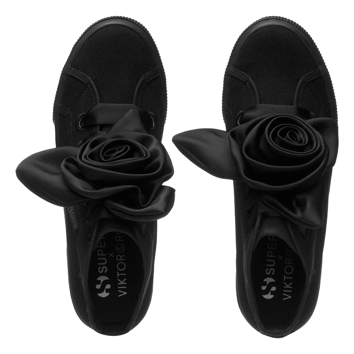 Total Black - Lifestyle - Superga Womens-Ladies Viktor & Rolf 2708 Rose High Tops