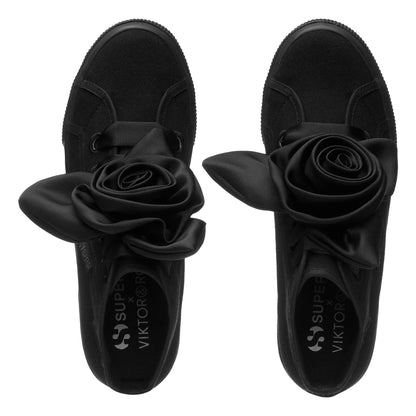 Total Black - Lifestyle - Superga Womens-Ladies Viktor & Rolf 2708 Rose High Tops