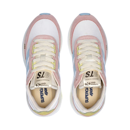 Pink Ish-Grey Lilla-Sunny Lime - Side - Superga Unisex Adult 4089 Training 9TS Slim Suede Trainers