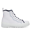 White-Blue - Front - Superga Womens-Ladies 2341 Alpina Curly Bindings Ankle Boots