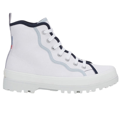 White-Blue - Lifestyle - Superga Womens-Ladies 2341 Alpina Curly Bindings Ankle Boots