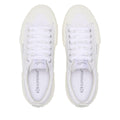 White-Off White - Side - Superga Unisex Adult 2660 Stripe Big Bumpers Trainers