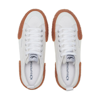 White-Gum - Lifestyle - Superga Unisex Adult 2660 Stripe Big Bumpers Trainers