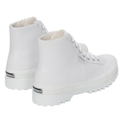 Ice White - Back - Superga Womens-Ladies 2341 Alpina Vegan Leather Trainers