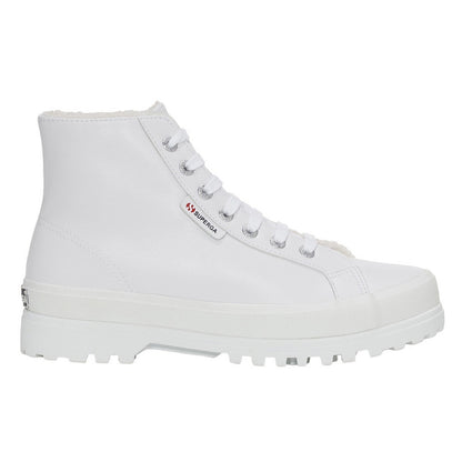Ice White - Side - Superga Womens-Ladies 2341 Alpina Vegan Leather Trainers