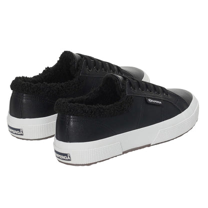 Black - Back - Superga Unisex Adult 2750 Vegan Leather Trainers