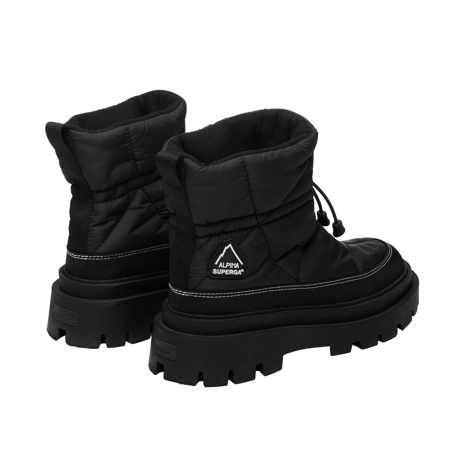 Triple Black - Back - Superga Womens-Ladies 3053 Alpina Apex Padded Boots