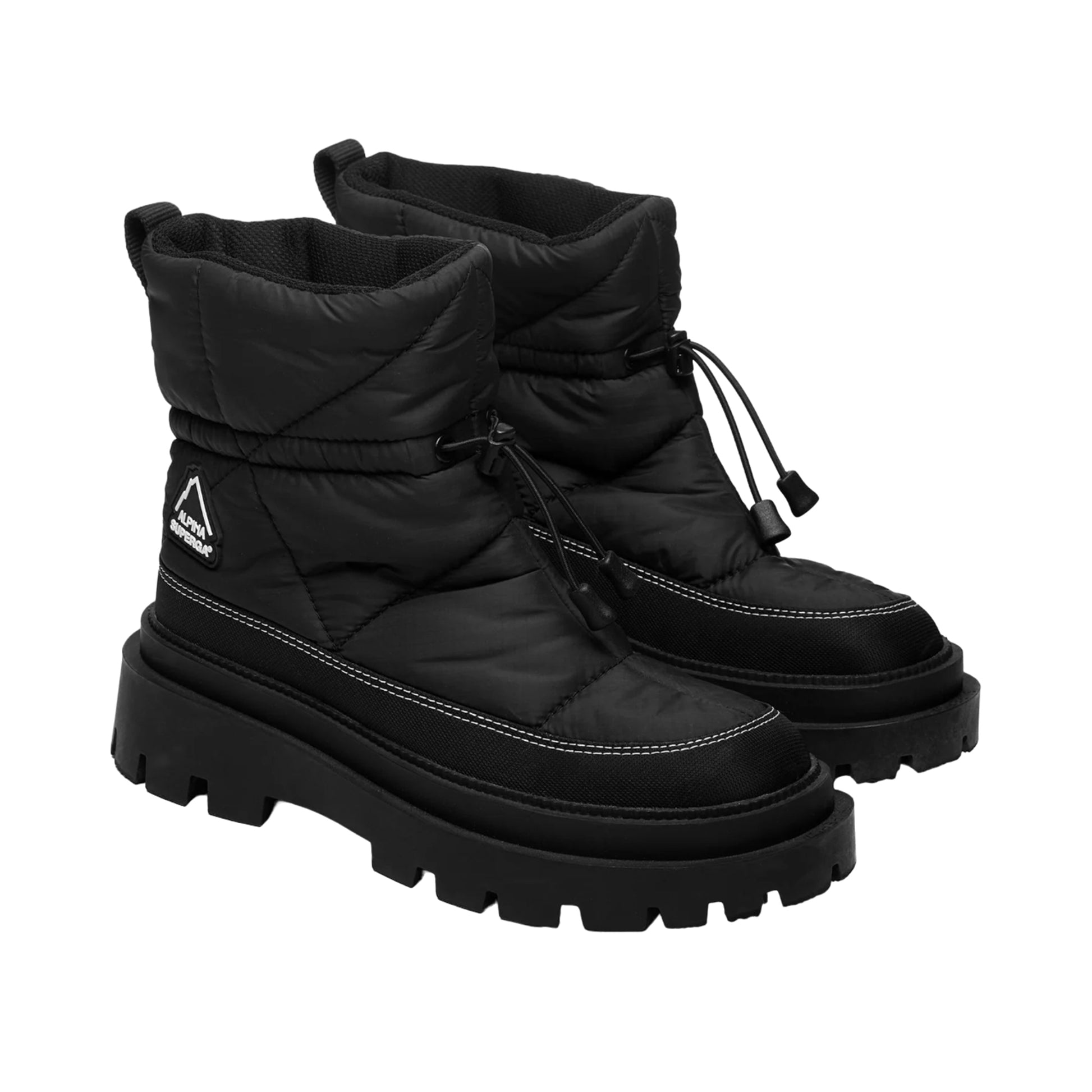 Triple Black - Front - Superga Womens-Ladies 3053 Alpina Apex Padded Boots