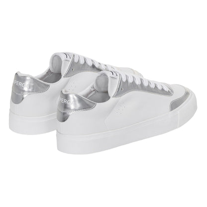 White-Silver - Back - Superga Womens-Ladies 3843 Mirror Court Trainers
