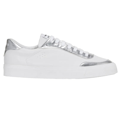 White-Silver - Side - Superga Womens-Ladies 3843 Mirror Court Trainers