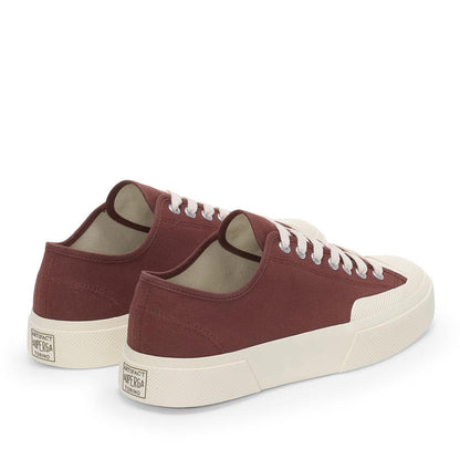 Brown-Off White - Side - Superga Unisex Adult 2432 Works Cotton Canvas Low Cut Trainers