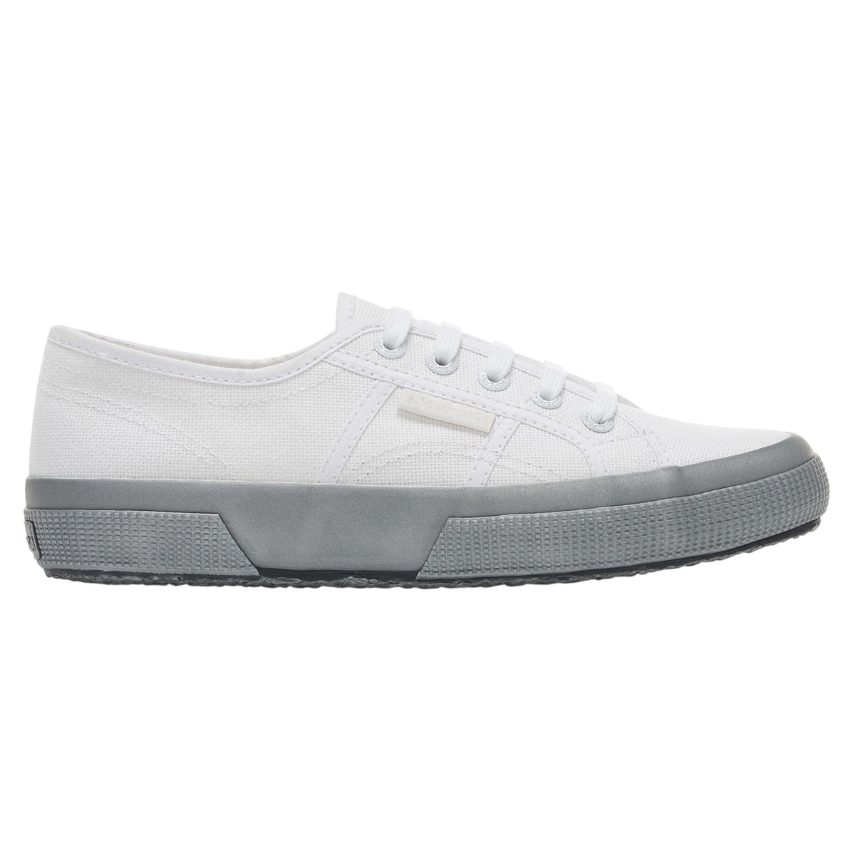 White-Silver - Side - Superga Womens-Ladies Pearl Gum Trainers