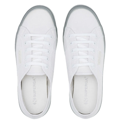 White-Silver - Lifestyle - Superga Womens-Ladies Pearl Gum Trainers