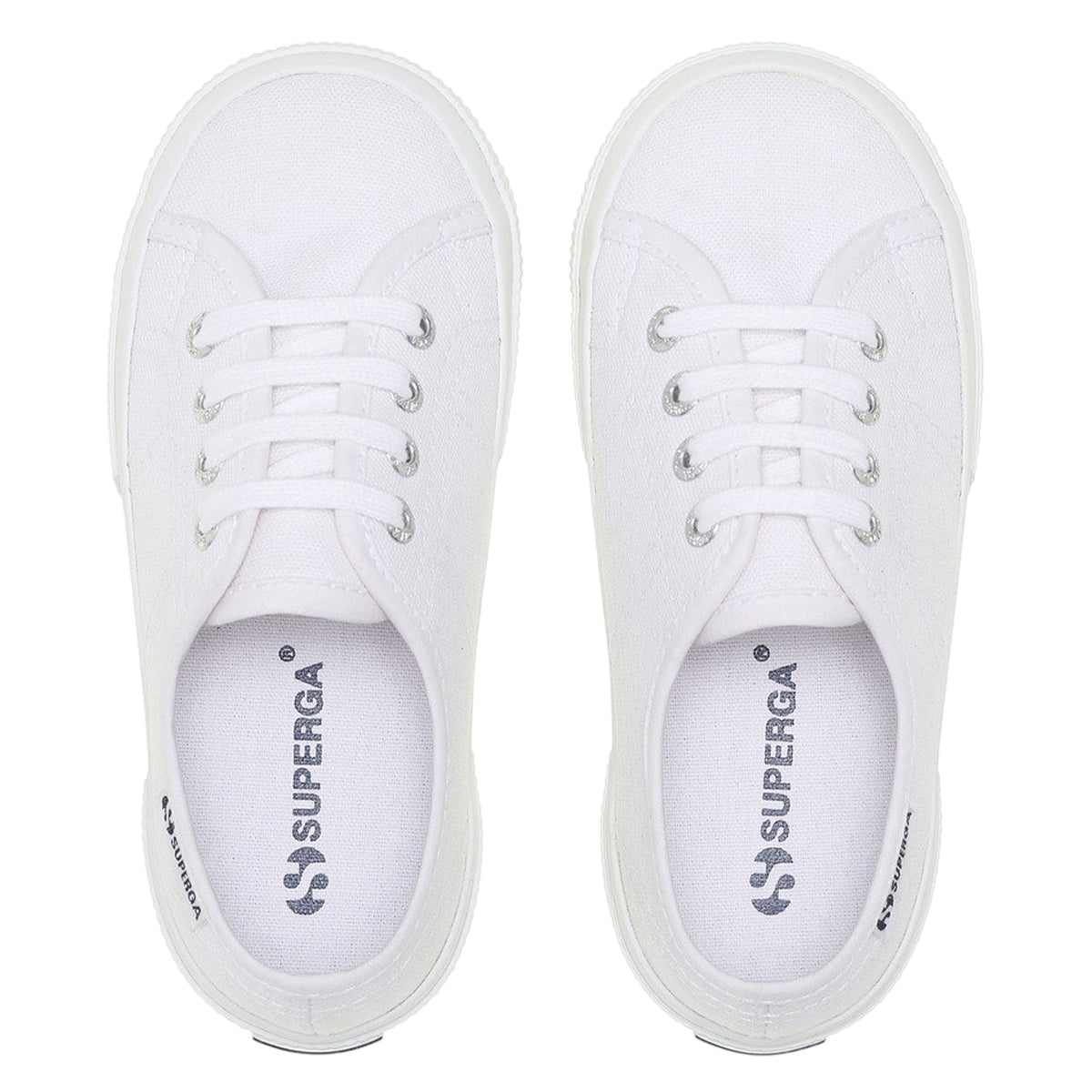 White - Lifestyle - Superga Childrens-Kids 3750 Lightweight Trainers