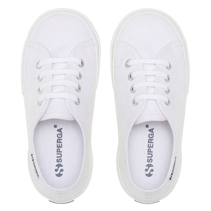 White - Lifestyle - Superga Childrens-Kids 3750 Lightweight Trainers