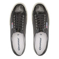 Metallic Silver-Off White - Lifestyle - Superga Womens-Ladies 2750 Metallic Leather Trainers