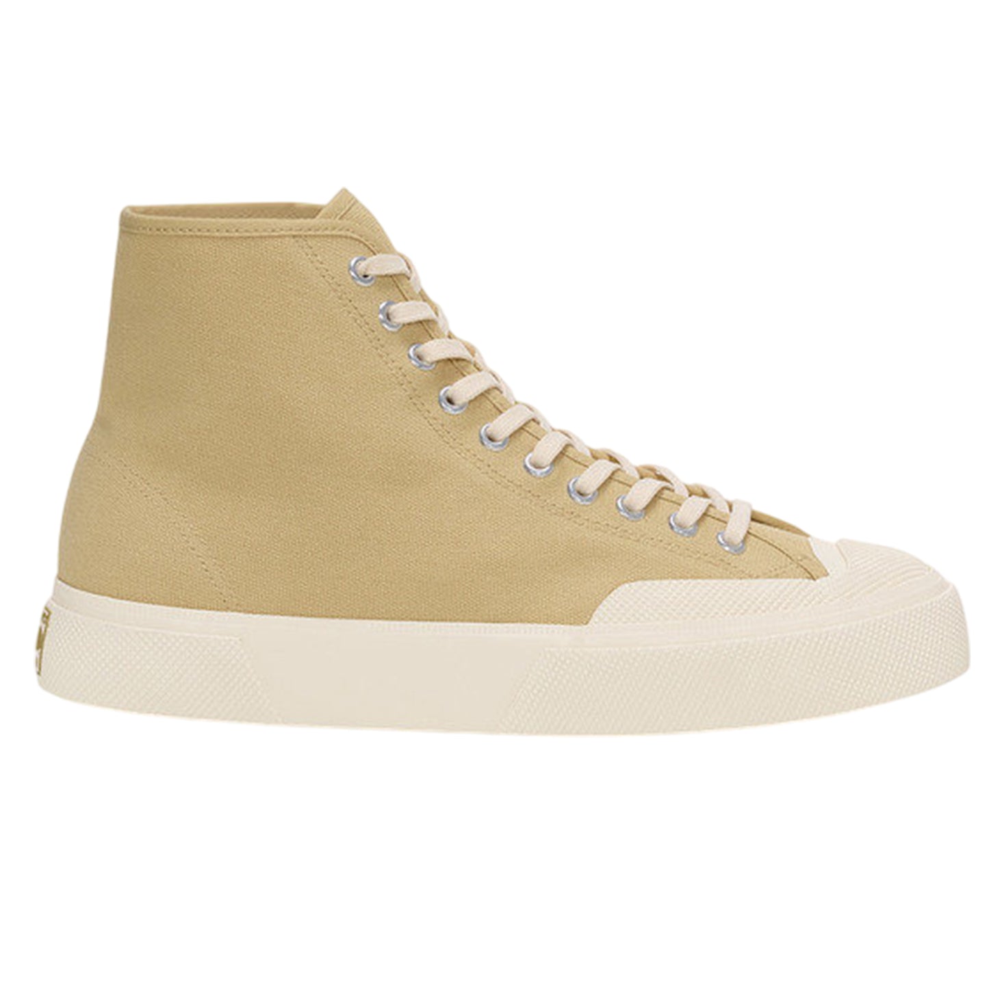 Beige-Off White - Side - Superga Childrens-Kids 2433 Works Cotton Canvas Ankle Trainers