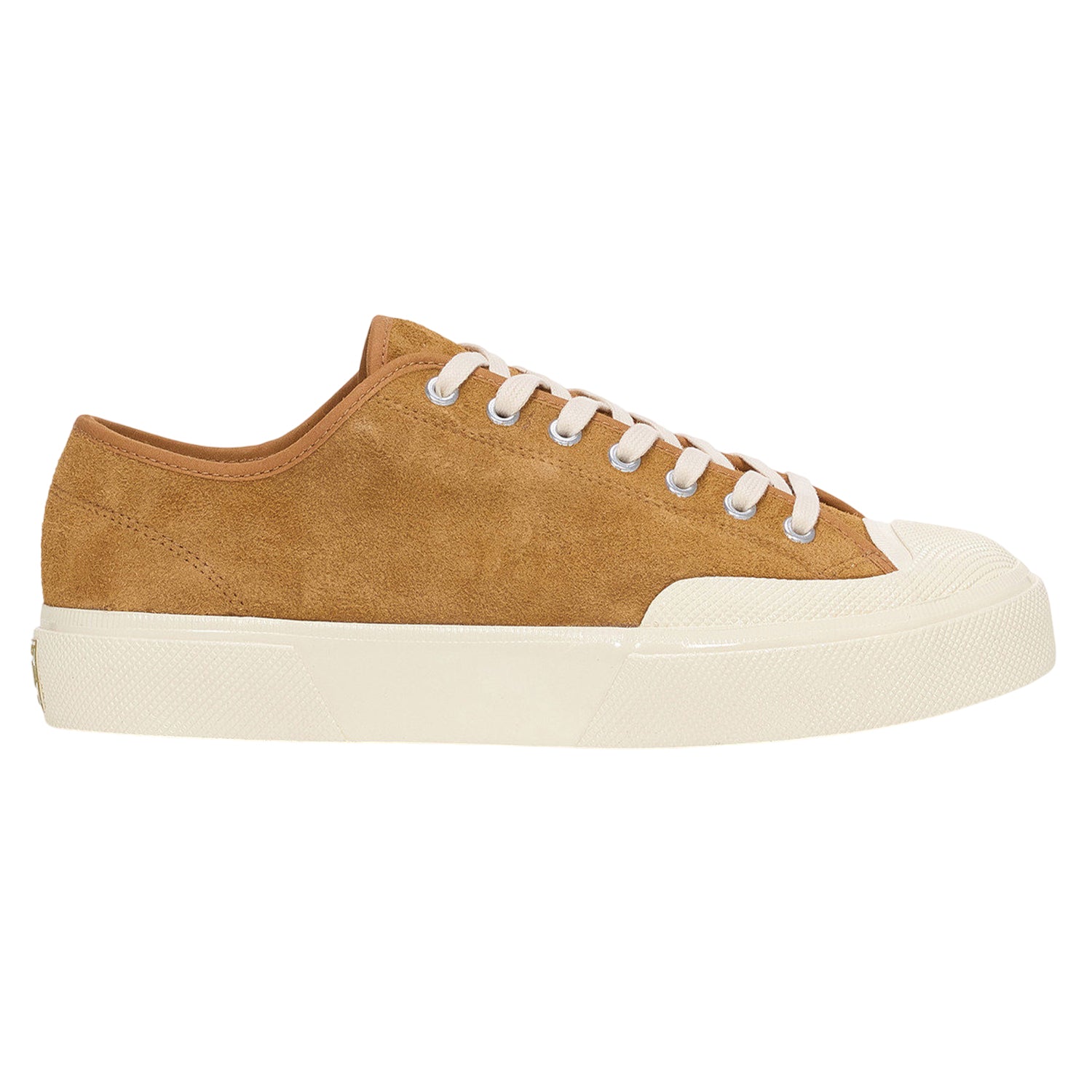 Tobacco-Off White - Side - Superga Unisex Adult 2432 Works Hairy Suede Trainers