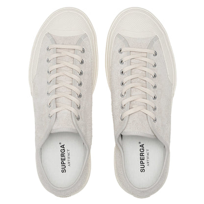 Milk White-Off White - Lifestyle - Superga Unisex Adult 2432 Works Hairy Suede Trainers