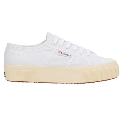 White-Off White - Lifestyle - Superga Unisex Adult 2740 Linen Platform Trainers
