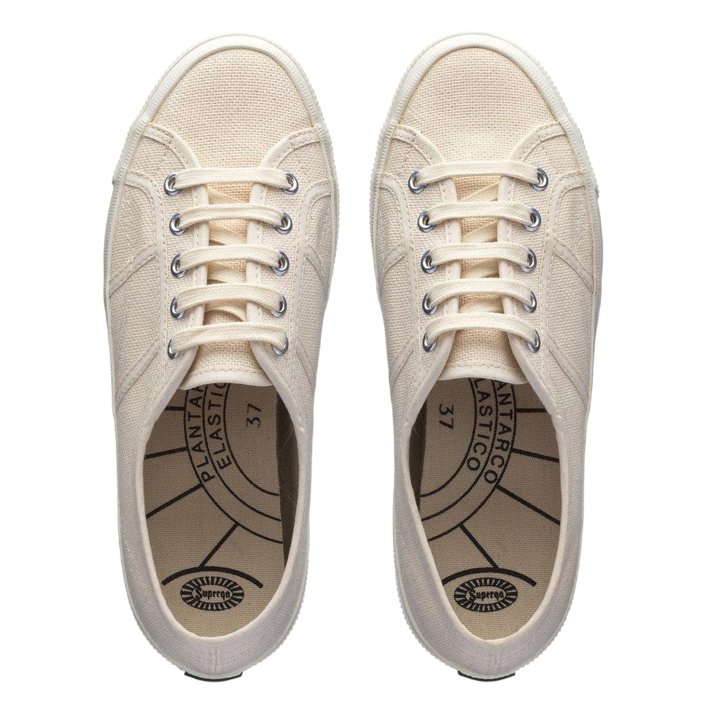 Total Beige Raw - Pack Shot - Superga Womens-Ladies 1925 Made In Italy Trainers