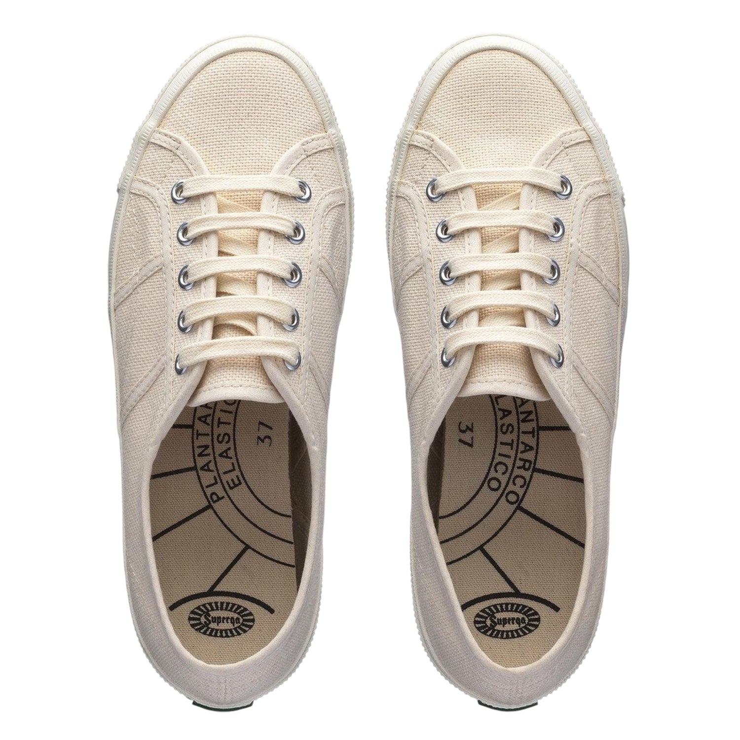Total Beige Raw - Pack Shot - Superga Womens-Ladies 1925 Made In Italy Trainers
