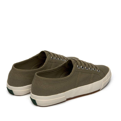 Green Tortora-Avorio - Back - Superga Womens-Ladies 1925 Made In Italy Trainers