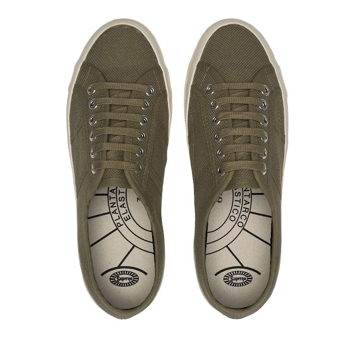Green Tortora-Avorio - Side - Superga Womens-Ladies 1925 Made In Italy Trainers