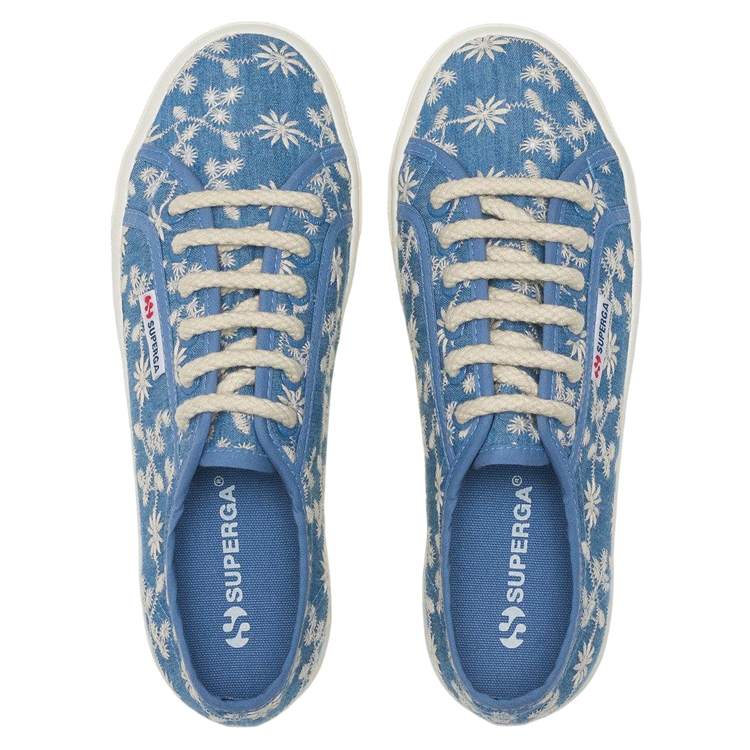 Blue Indigo-Avorio - Lifestyle - Superga Womens-Ladies 2790 Sangallo Platform Trainers