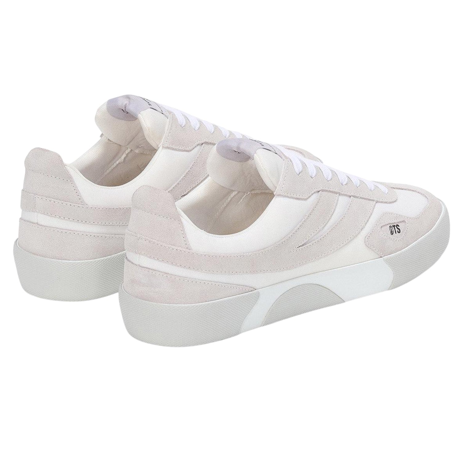 White-Grey Silver - Back - Superga Unisex Adult 1499 9Ts Court Leather Trainers