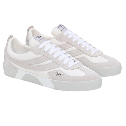 White-Grey Silver - Front - Superga Unisex Adult 1499 9Ts Court Leather Trainers