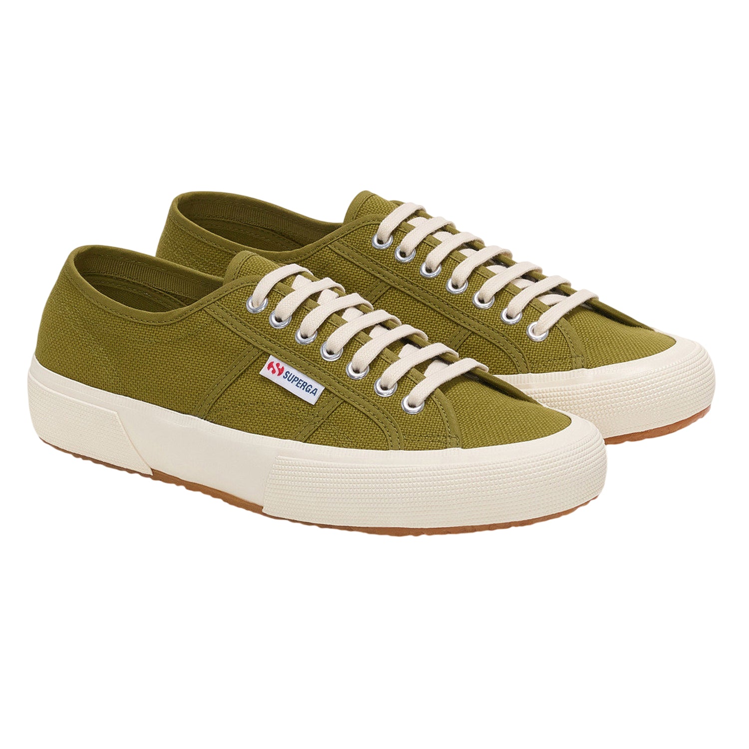 Military Green-Off White - Front - Superga Unisex Adult 2750 OG Trainers